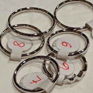 Sterling Silver Band Ring Lot/Wedding Band/Stacking Rings/Unisex